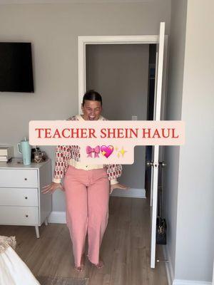 Teacher SHEIN haul!!!! I have another part of my order coming in soon so comment if you want to see part 2! I’m 165 lbs, 5’2, size medium, 8-10! This is my favorite haul ever 🥰🤪 everything is linked in my LTK! #teachertok #teacherhaul #teachersheinhaul #sheinhaul #clothinghaul #mrsmiller #teacherfits #teacheroutfits 