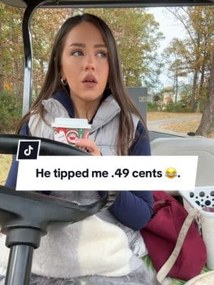 It all adds up $$$$$ #bevcart #bevcartgirl #cartgirl #workwithme #funny #golfcourse #golftiktok #girlsgolf #golf 