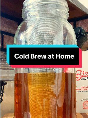 This is my favorite coffee to make a cold brew with!  I will show u how I make my iced coffee once this has brewed:)  #bizzy #coldbrew #diycoldbrew #coffeelover #coffee #coldbrewathome 