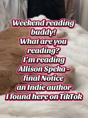 Reading buddy! 🐱 #finalnotice @allisonspeka #caturday #catkiss #bookbuddy #catsarefunny #catsarerelaxing #catsarelife #aniamlstiktok #royalcats #catsarelife #boop #catsarethebestthingsever #cats #kitty #books #indiesuthor 