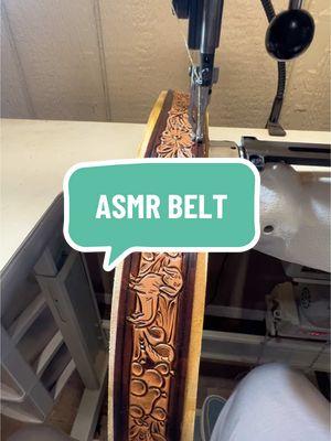 ASMR Belt #asmr #belt #weenidog #brahman #custombelt #leather #leatherwork #tooleeather 