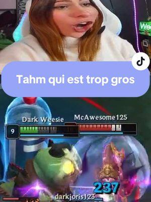 Tahm Tahm qui peut pas s’exprimer #leagueoflegends #leaguetiktok #riotgames #leaguememes #tahm #toplane #streameuse #gaming #GamerGirl #twitchfr 