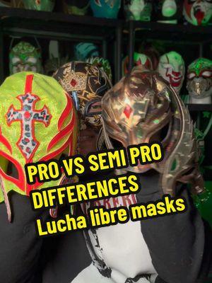 PRO VS SEMI PRO MASKS You all asked for it many times:) I gotcha.! #WWE #wweraw #wwenetwork #wwesmackdown #wwenxt #wweuniverse #MLW #AEW #NXT #lucha #luchalibre #luchalibreaaa #luchalibreprofesional #cmll #cmlldeluchalibre #tripleaaa #mexicantiktok #mexicanwrestling #luchalibreprofesional 