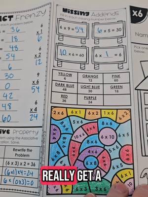 Multiplication and division fact fluency brochures.  #createabilities #teacher #teachersoftiktok #teachertok #math #mathfacts #factfluency #brochure