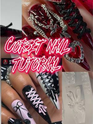 The HIGHLY requested corset nail tutorial!! ❤️‍🔥🫶 #nailtutorial #nailarttutorial #nailinspo #nailinspiration #3dnailart #valentinesnails #valentines #gothvalentine #gothicnails #gothnails #corporategoth #valloween #valloweennails #lacenails #vdaynails #nailcontent #nailcontentcreator #nailtrends #nailtutorial #grungenails #nailsgothic #altnails #altnailtech #vampirenails #nosferatunails 