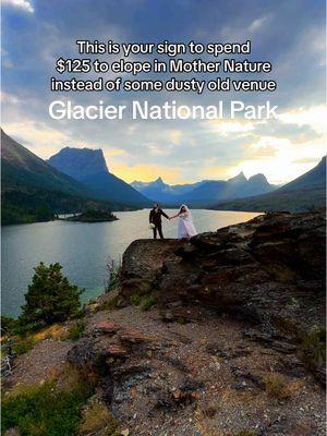 I hope every couple who sees this understands how grateful I am that they allow me to capture their elopements. I can’t thank you all enough. I get to spend my days protecting the park and capturing it’s beauty. #elopement #montana #glaciernationalpark #montanawedding #cinematic 