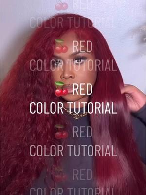 FULL coloring & install videos will be posted on YT next week!! #kamibaybee #redcolor #colortutorial #haircolortutorial #red #blackgirlredhair #chicagohairstylist #fyp #chicagomakeupartist 