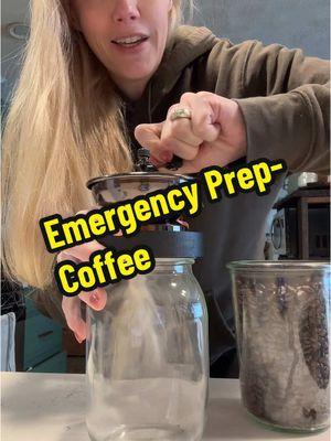 Replying to @Nicole Warner Here’s how I grind my coffee beans during emergencies and power outages. When the power is on, I use the bean grinder on my espresso machine. #coffee #emergencypreparedness #poweroutage #coffeegrinder 