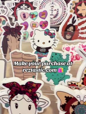 Shop our website: www.reztastic.com  Sticker obsession? We got you covered! 🙂 our stickers are weatherproof. Hold up very well after wash. Perfect for any hard surface. #IndigenousTikTok #SmallBusiness #stickerobsession #nativetiktok #indigenousbusiness #navajotiktok #navajoowned #fypシ 