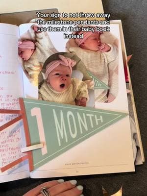 Looking back at these has me emotional 😭 #monthlymilestone #babybook #craftymom #momcrafts #momtok #scrapbooking 