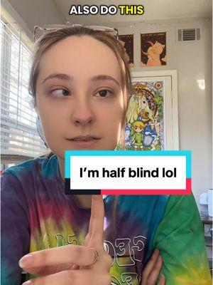 Did ya know I’m half blind? No clue why! The entire left side of my world is a mystery to me, my right eye does most of the work and veryyyyy frequently gets tired and gives me major migraines. Lazy eye gang 🤝👁️💤 #lazyeye #amblyopia #blind #blindness #legallyblind #blindgirl #chronicillness #invisibleillness #disability #disabled #ehlersdanlos :P