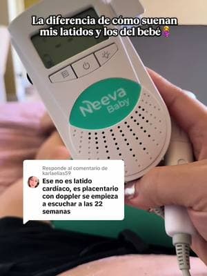 Respuesta a @karlaelias59 La diferencia de mis latidos y los de mi bebé con un doppler fetal🤰 #dopplerfetal #doppler #embarazada #parati #embarazo #16semanasembarazo #preggo #pregnant 