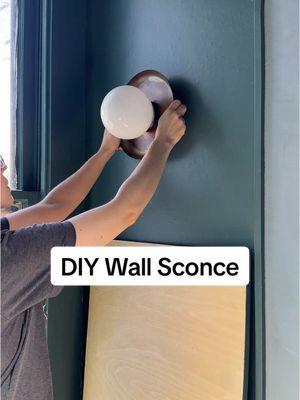 LIGHTING DAY ✨ This DIY wall sconce was much easier than I expected! Thanks to @Keep it light for the inspiration 🙌🏼 Next up is the big reveal! #diyrenovation #diylighting