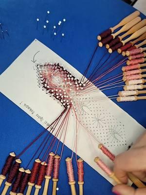 Back to some bobbin lace! . . . #thread #lacemaking #fiberart #threadwork #bobbinlace #lacework #lacemakersoftiktok #lace #lacetiktok #craftersoftiktok #lacemaker #lacetok 