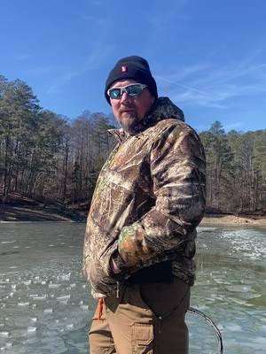 Allatoona Lake froze over Cartersville, Georgia#frozenlake #icefishing #fishinglife #fishtok #frozewater #icewater #winterfishing #allatoonalake #cartersvillega #bassfishingtiktok #bassfishing #georgia #cartersvillegeorgia #coldweather #lakelife #frozenlakes 