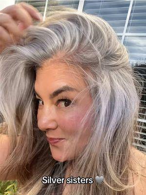 🩶🩶🩶#silverhair #silverhairinfluencer #genx #slaythegray #silversisters 