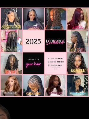 Hopefully I  can stick to it! 🥰 #greenscreen#tiktok#jaybird#haircalendar #blackhair#blackgirlhair#jay__bird__ #2025goals#accountability #sewin#wigs#braids 