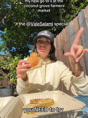 perfect Saturday @Vale Salami I trust ur reccs w my life now so so good #brucesbrews #vegancrunchwrap #coconutgrove #coconutgrovefarmersmarket #thegrovefarmersmarket #coconutgrovespots #reviewingmiami #miamicoffee #coffeereview #miamirestaurants #miamifoodie #miamifood #lifeofgaby #lifeofgabyreviews 