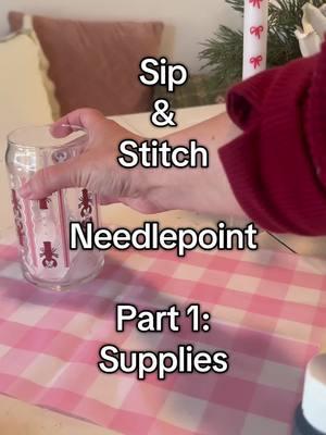 Sip and stitch part 1: getting started  This is what you need to get started with needlepoint! We will sip and stitch through the process here together if you want to join us this is what you will need to get started! There are a couple more things to grab but we will go over that next as we paint our designs!  #needlepoint #needlepointtiktok #needlepointcanvas #needlepointbeginner #ndlpt #beginnerneedlepoint #needlepointchart 