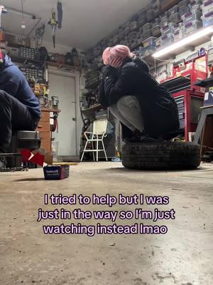 Changed out my rear brake pads today lol. And by that, I mean I was going to do it myself but my dad totally took over and did the entire job for me while I watched lmao #carmaintenance #carrepair #diycarmaintenance #mechanic #brakepads #caliper #brakes #brakeservice 