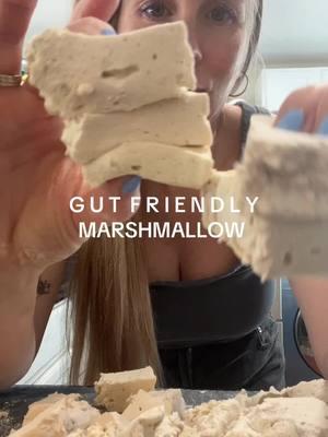 First attempt at marshmallows! I will perfect my marsh game🙏🏽 1 cup of marshmallow root water 1/4 cup non flavored beef gelatin 1 cup maple syrup. #marshmallows #homemademarshmallows #gutfriendlyrecipe #gutfriendlymarshmallows #happyguthappylife #holistichealth #holistichealing #holisticwellness #holisticmedicine #holisticnutrition #marshmallowtok 