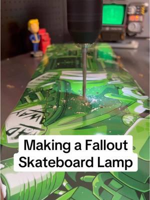 Making a Fallout Skateboard Lamp #fallout #crafting #mrsfallout #fallouttok 