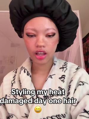 Oh that’s not …. What style should I try next . #fyp #hair #dayonehair #curlyhair #afro #heatdamage #curly #ginger #blackgirl #curlygirl 