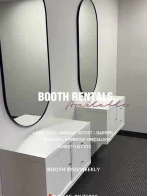 DALLAS Booth Rentals Available ✨ For serious inquiries ONLY.. Text 945-444-1465 !!  • • #dallasboothrental #dallassalon #dallashairstylist #dallasmakeupartist #dallaslashtech #dallassalonsuites #dallassalonsuite #dallasbarber #dallasrentals 