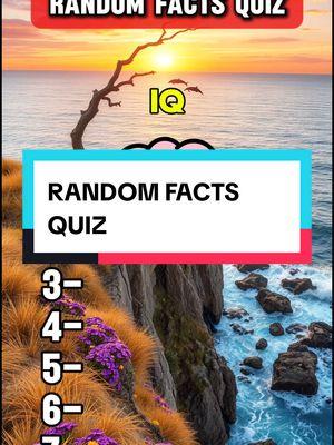 Random facts quiz, can you score 7/7? #quiz #funquiz #quizzes #quiztime #randomfacts 