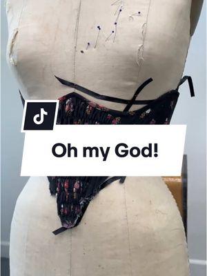 Every time I make something new… this was when the Olympe Swiss Waist first came together! #fypシ #corset #waistcincher #pleasedontbeugly #fashiondesigner #behindtheseams #sewing #sewingtiktok #historicalfashion #historicalcostume #victorianfashion 