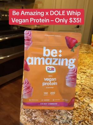 Get your hands on Be Amazing x DOLE Whip Strawberry Vegan Protein for just $35 (28% off)! Packed with 20g of protein, no artificial sweeteners, and gluten-free goodness! Perfect for fueling your day. Hurry—this flash sale ends soon! Free shipping included!#VeganProtein #FlashSale  #StrawberryVeganProtein #FitnessFuel #PlantBasedPower #HealthyLiving #ProteinGoals #VeganLife #DoleWhipVibes #HealthJourney #BeAmazing #GlutenFree #tiktokshopjumpstartsale #tiktokshopjumpstart 