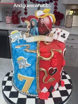 Decoration for the cake board is just an option. Most often times than not, nobody really pays attention to it. But sometimes it just gives the cake a little bit of spice.#cakedecorating #cakeboard #boxedcake #cakedesign #cakepricing #Descendants #DescendantsCake #ChloeAndRed #ChloeAndRedCake 