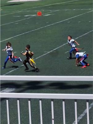 My babyboys first touchdown! #fyp #son #football #Running #touchdown #popwarnerfootball #family #sports #flagfootball 