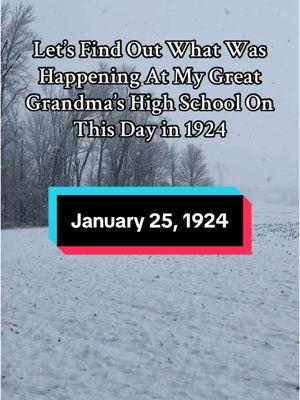 January 25, 1924 • Let’s see what was going on at my great grandma’s high school on this day in 1924. (Again, since no one really saw the other.) #1920s #oldyearbooks #vintagebooks #1920saesthetic 