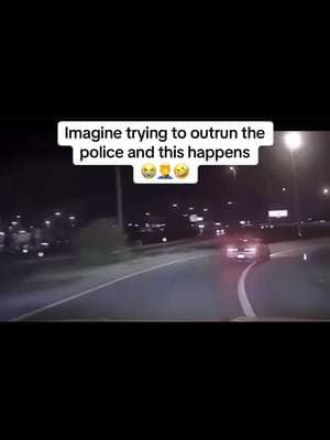 Hellcat dodge challenger tried to run from the police then this happen! 😭🤦‍♂️🤣 #cops #policechase #dodgechallenger #srt #hellcat #dashcam #racecar #cars #carsoftiktok #streetracing #streetcar #mopar #moparornocar #reels #horsepoweraddicts #copsoftiktok 