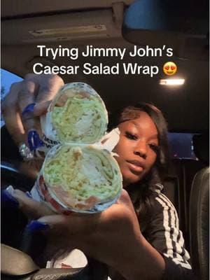 It’s good just warm it up #jimmyjohns #mukbang #caesarsaladwrap 