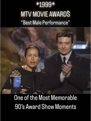 1999’s MTV Movie Awards. “Best Male Performance.”  . . . . . . . . . . #mtv #90smtv #movieawards #jimcarrey #90s #90skid #90sbaby #90saesthetic #90sthrowback #90shair  #90s #throwback #nostalgia #nostalgic #childhood #childhoodmemory #kidstv #retro #vintage #millenial  #memoryunlocked #90stv #80sbaby #80skid #a90slife .