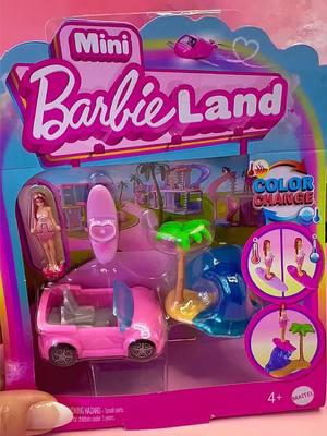 Mini Barbie Land beach convertible playset 💕🏄‍♀️🌴.  #barbie #barbiedoll #minibarbieland #miniatures #dolls #minibarbie 