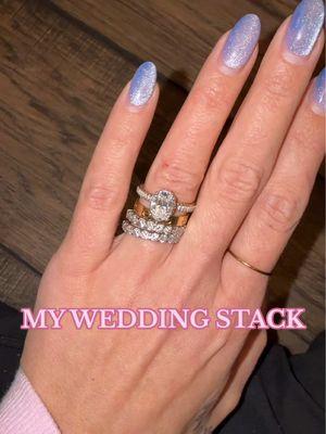 Replying to @Sarah 🥰💍 #fyp #weddingring #engagementring #cartierlovering #cartier #weddingringstack #weddingstack #diamondring #wlw #lgbtq 