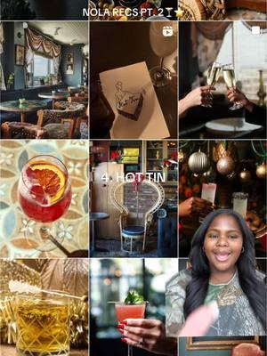 Replying to @a money 🍸 LOOONG list here for yall but here’s a list of Nola bars, dinner spots, things to do, + sweet treats⭐️⭐️ #nola #neworleans #nolarecs #neworleansrecs #nolarestaurants 