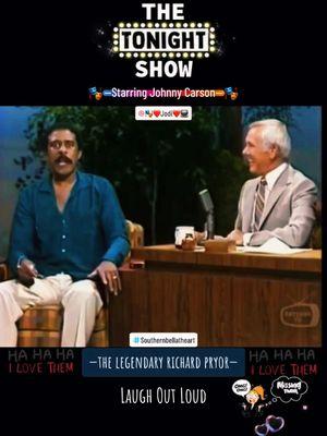 OMG I MISS RICHARD PRYOR AND HIS COMEDY AND JOHNNY CARSON ERA TV #onthisday #richardpryor #hilarious #comedyvideo #fypage #funniest #oldschool #latenight #goodtimes #tonightshow #carson #era #lolz #clips #4 #U #by #southernbellatheart #🎭 