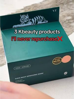 3 Kbeauty products I’ll never repurchase and why😒❌😤 #koreanskincare #vtmask #manyo #axisy #costconext 