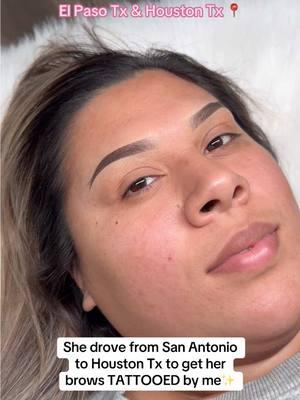 Was her trip worth it? 🙂‍↕️ #ombrepowderbrows #houstonombrebrows  #houstonmicrobladind #houstonbrowspecialist #dallasmicroblading #forthworthtx #sanantoniobrows #browtutorial #browmapping #makeup #houstongirls #houstontattooartist #naturalbrows #dallasforthworth #elpasogirls #browtransformation #browprank 