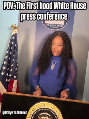 POV: The White House first hood press, conference😂❤️🥰MARCH 2 ATLANTA COMEDY THEATER !!!  #missreneelive #missrenee #hooddaycare