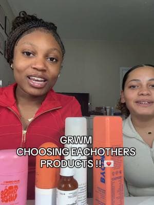 GRWM CHOOSING EACHOTHER PRODUCTS !! 💝WATCH HET VERSION @𝐭𝐢𝐞𝐫𝐚 👼🏽🌊💐🪩 #CapCut #fpryoupage #haveablessedday #foryoupage #jesuslovesyou #kiyonlovesgrwm 