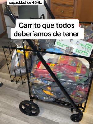 Carrito de compras que soporta hasta 484 libras y que todos deberíamos de tener en casa #carritodecompras #videoviral #fyp #yitahome 