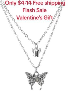 Perfect Valentine's Gift for all ages. So adorable, under $5  Flash sale for the next 24 hours #butterfly #necklaces #valentinesdaygift #deals #adorable #allages #gifts #cute #flashsale #getnow #freeshipping Link attached 