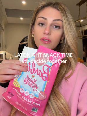 raid my pantry with me over FaceTime and let’s chat 🙈🤍🐻 which snack would u choose be honest sooo many options but had to go with my @Sweet Loren’s ✨ Barbie cookies lol 😇 LateNightSnacks #WeekendVibes #FaceTimeWithMe #SnackTime #SaturdayNightEats #SnackCravings #PantryRaid #CozyVibes #LateNightEats @Lazzy’s @Three Wishes Cereal @SkinnyDipped @hukitchen @Joolies dates @Popdaddysnacks @Siete Foods @Sonoma Creamery 