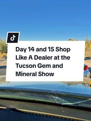 Day 14 and 15 Shop Like a Dealer at the Tucson Gem and Mineral Show - things are starting to heat up, vendors are starting to open, lines are getting longer and traffic is becoming insufferable 🤣 they should make a slow lane for the show 🙊  Adding more sleep to the schedule we are already getting a little cranky and haggard from the workload and need to do more self care for hell week 🔥  Here we go. Xo, Georgia 💋  #crystals #tucsongemshow #tucsongemshow2025 #tucsongemandmineralshow #tucsongemandmineralshow2025