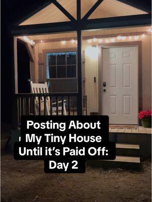 Replying to @Scarlett's Nixie Tiny House Video: Day 2 - Size and Bedroom Area 💚🏡 #tinyhouse #diyhouse #shedhouse #singlemama #MomsofTikTok 